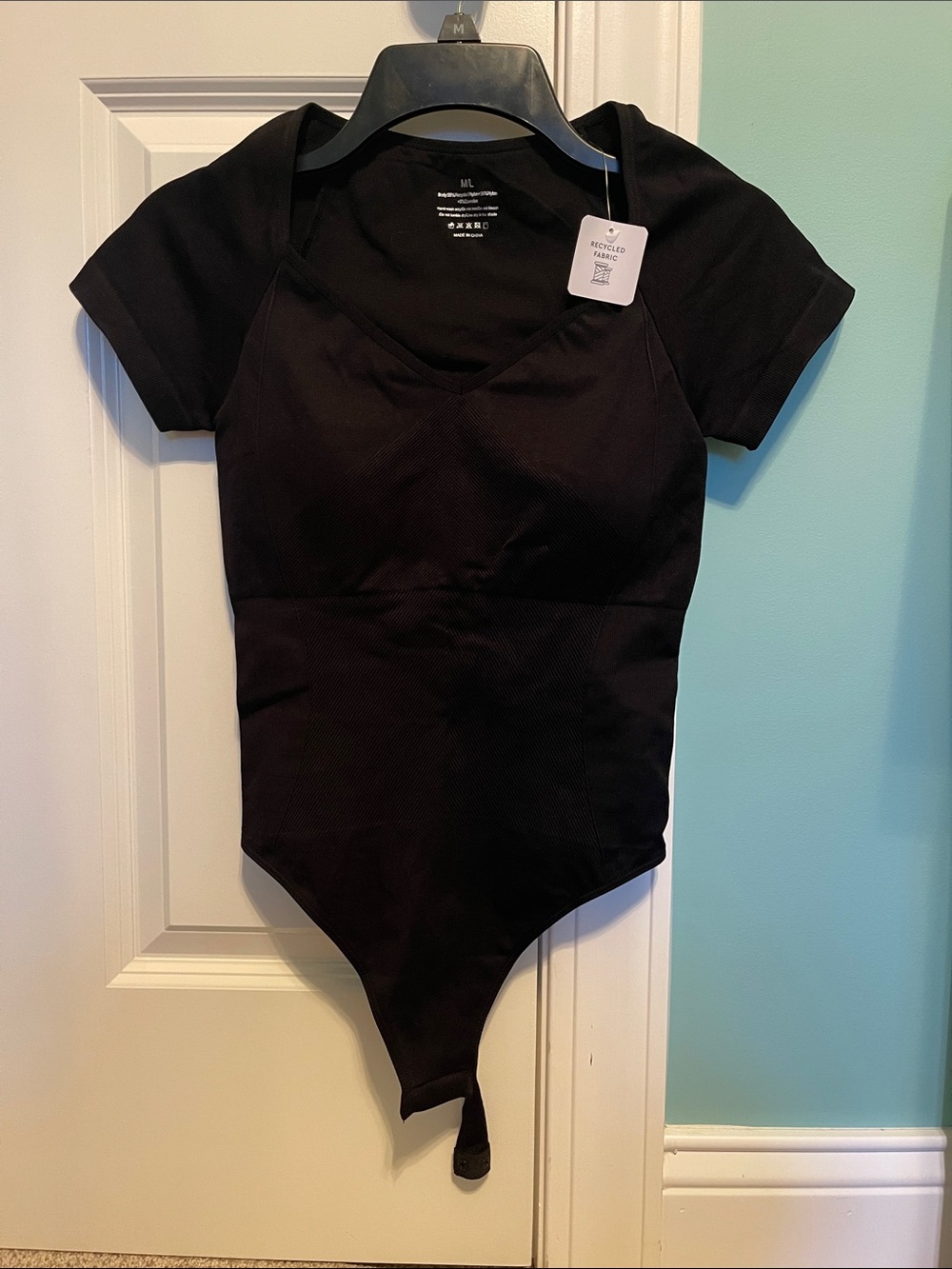 Source Unknown Black Short Sleeve Bodysuit